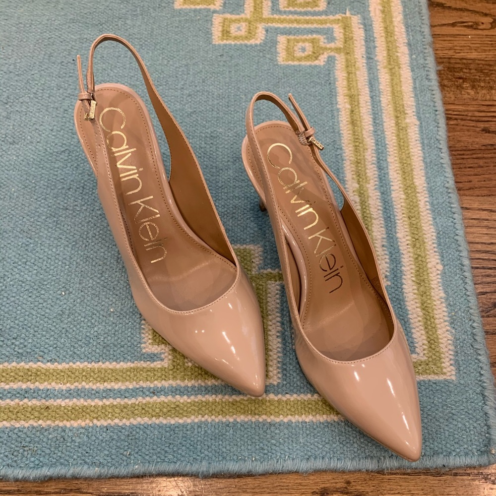 Calvin Klein Nude Patent Pumps